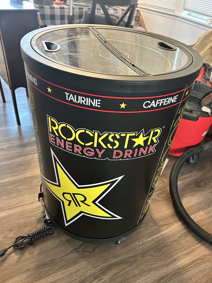 Rockstar Energy Drink recharge cooler. 