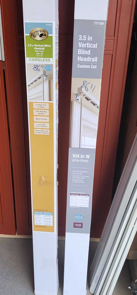 Sliding Glass Door vertical blinds track