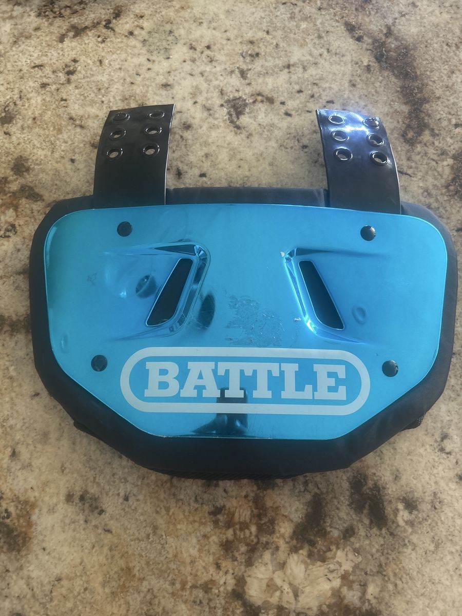 BATTLE Sports Chrome Football Back Plate - Adult/High School Size Impact Protection