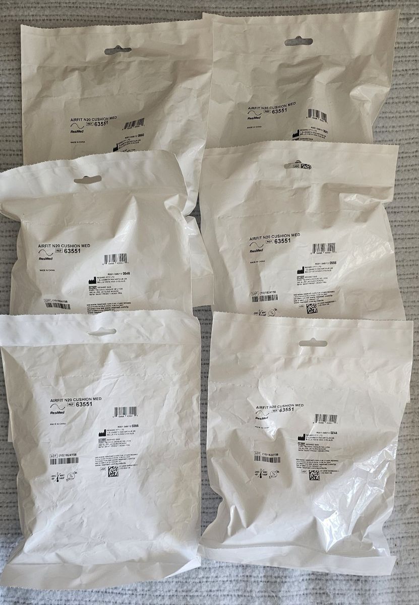 ResMed AirFit N20 Medium Cushions #63551 – New Sealed (6 Available)