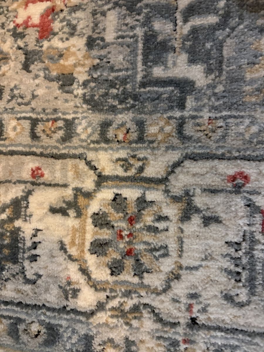 Gray/Red/Beige Medallion Area Rug - Used, Great Condition