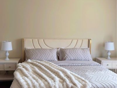 Living Spaces Bedroom Set – Bed Frame with Storage & 2 Matching Nightstands