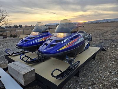 two snowmobiles for sale