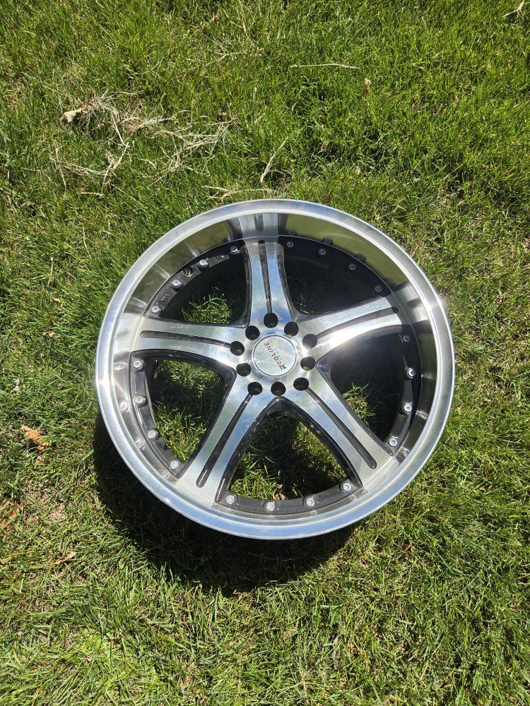 Redline 18x8.0JJ Chrome 5-Spoke Car Wheels -  Full set, Good Condition