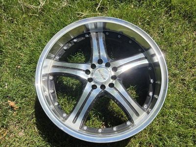 Redline 18x8.0JJ Chrome 5-Spoke Car Wheels - Full set, Good Condition