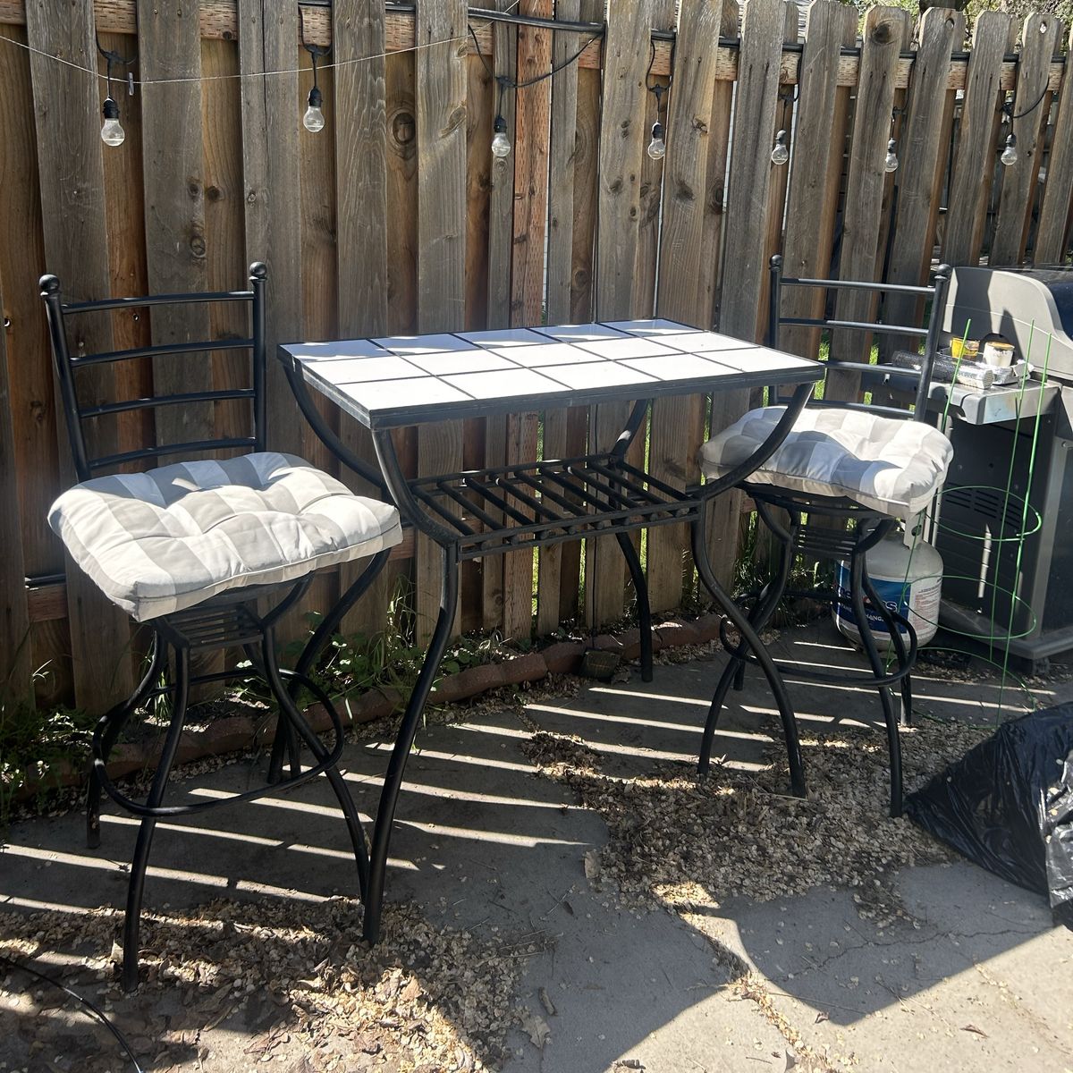 Patio table and chairs