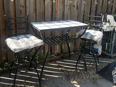 Patio table and chairs