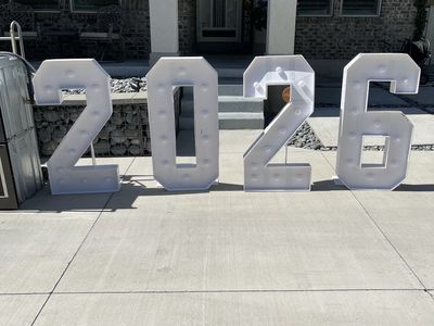 Graduation Marquee Numbers 2026 - Light-Up Display