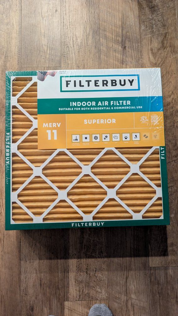 Filterbuy 20x20x1 MERV 11 Indoor Air Filters - Pack of 6