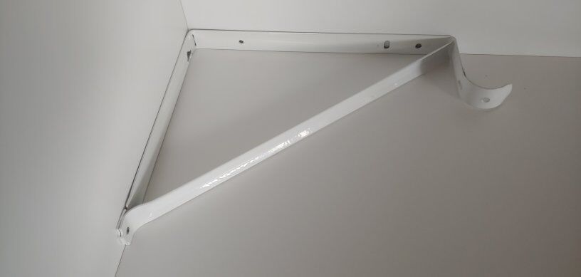 Shelf And Rod Closet Bracket, White