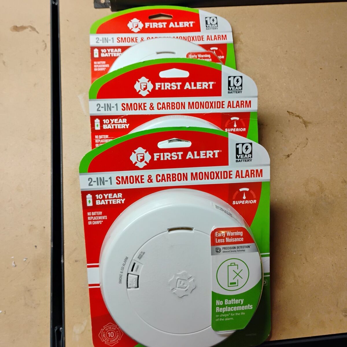 First Alert 2 in 1 smoke & CO2 alarms