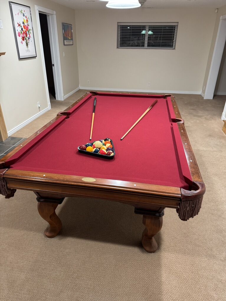 Pool Table And Cues