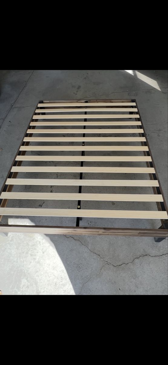 Wooden Platform Bed Frame - Full Size Slatted Base