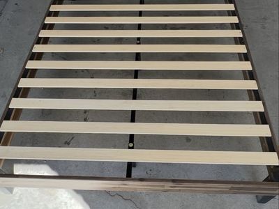 Wooden Platform Bed Frame - Full Size Slatted Base