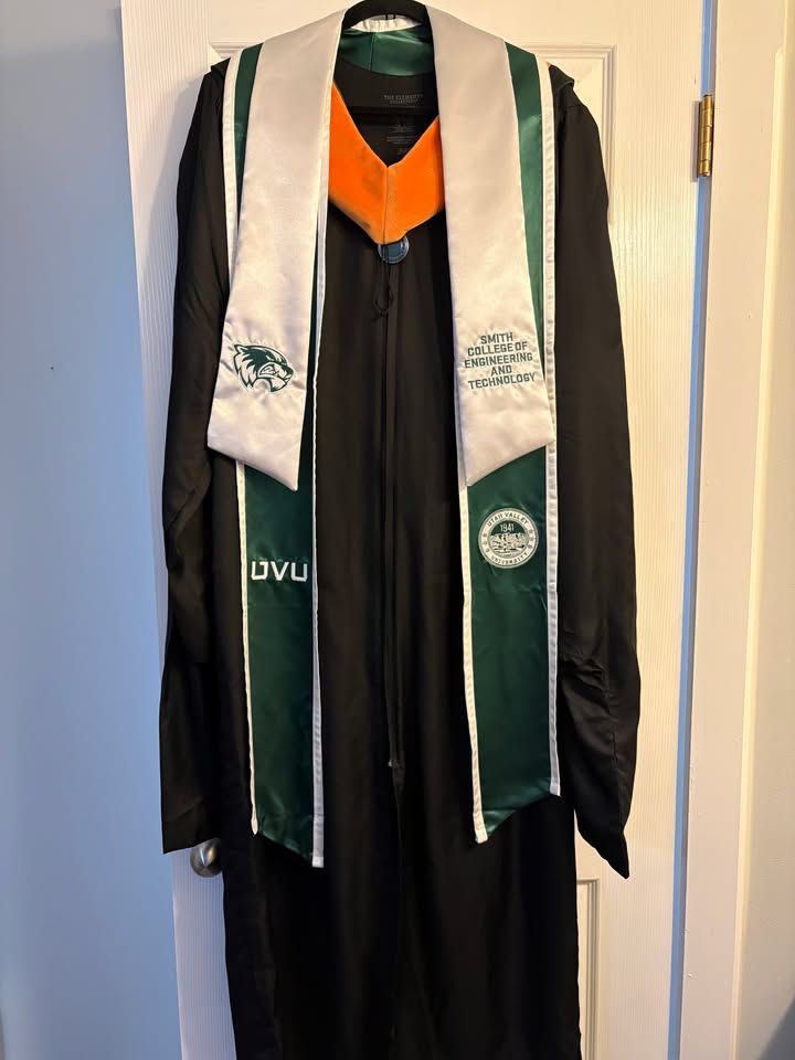 Masters UVU Cap and Gown For ENGINEEERS