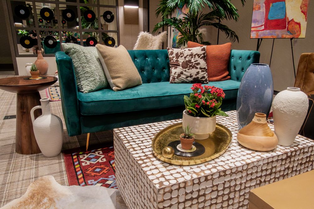 Green Velvet Sofa
