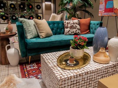 Green Velvet Sofa