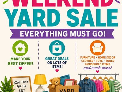 All Weekend Moving Yard Sale