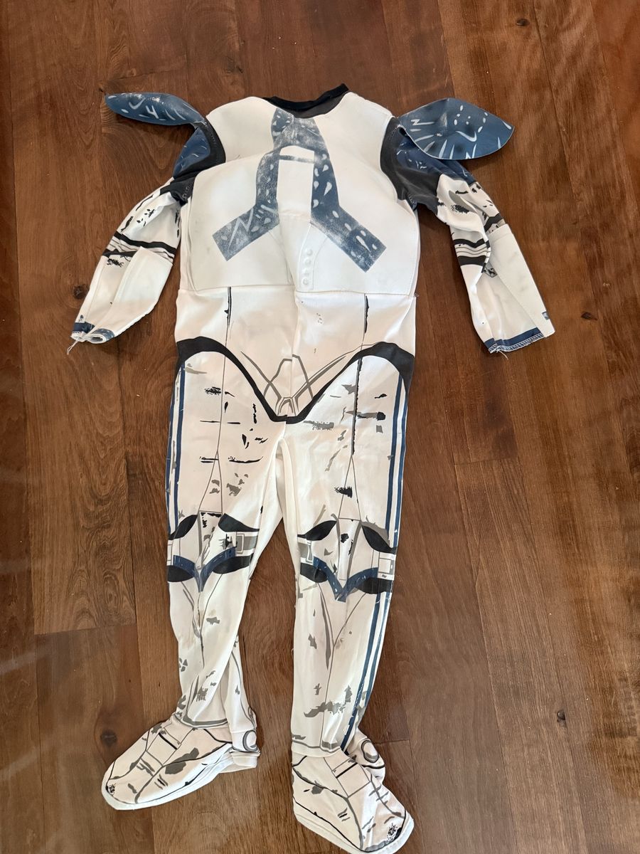 Star Wars Clone Trooper Costume Jumpsuit kids size small rubies brand 