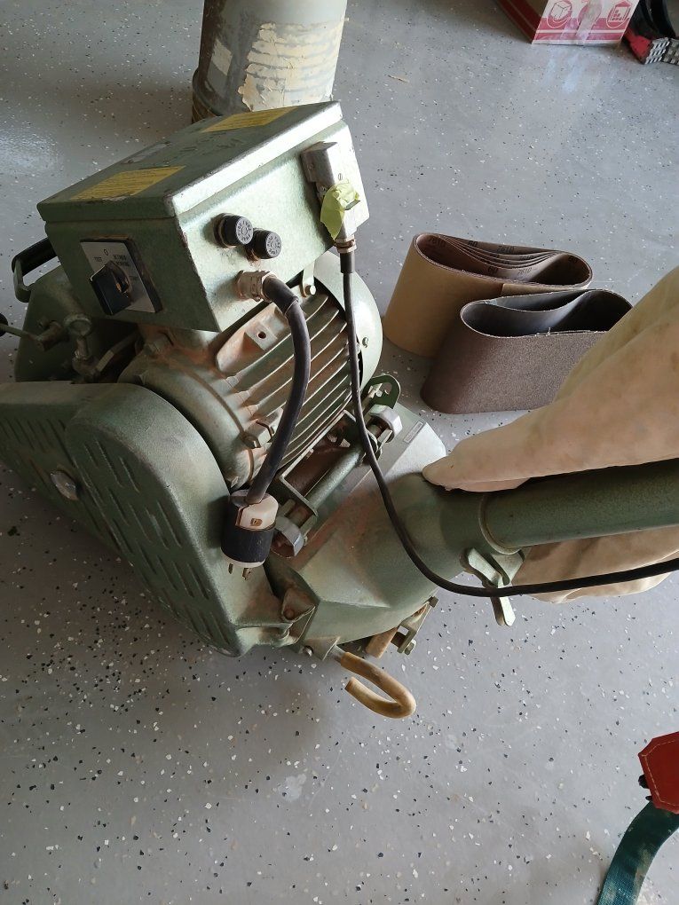 Hummel LÄGLER 8" Drum Floor Sander with Dust Bag & Sanding Belts