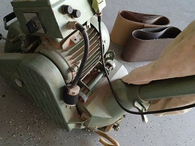 Hummel LÄGLER 8" Drum Floor Sander with Dust Bag & Sanding Belts