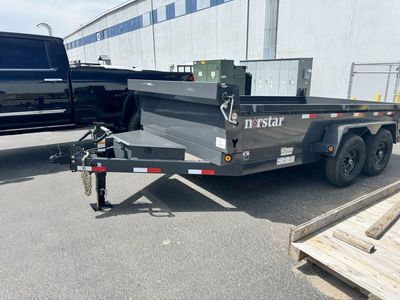 7x14 Norstar Heavy Duty Tandem Axle Dump Trailer with Integrated Tarp Kit