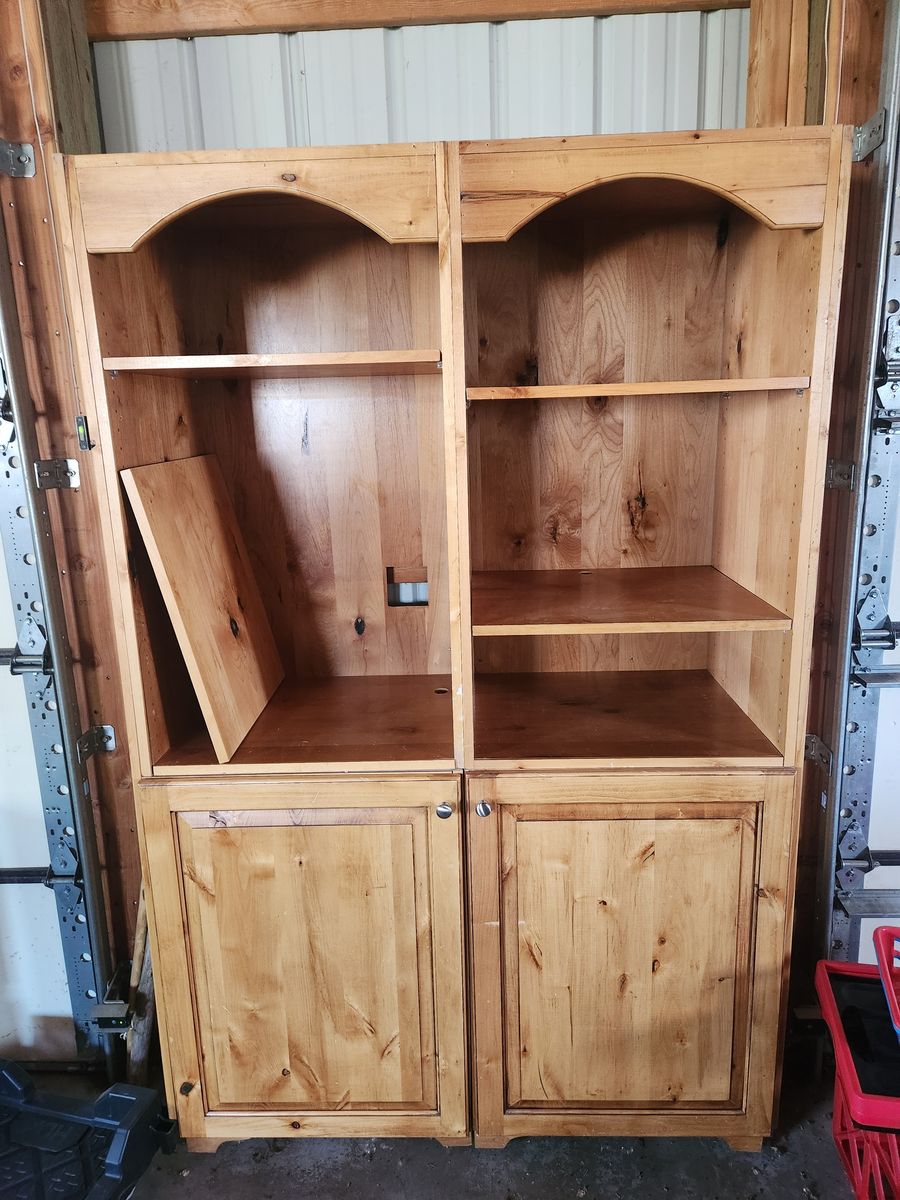 Wood shelf set