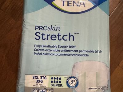 TENA ProSkin Stretch Super Breathable Briefs Size 3XL 8 Count