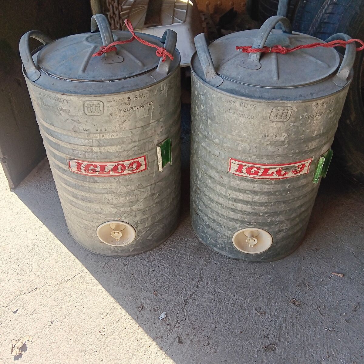 2 Old Igloo Water Cans
