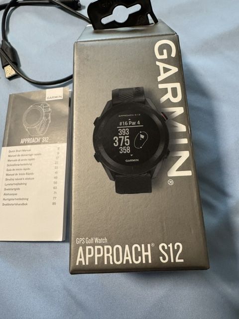 Brand new,Garmin Approach S12, Easy-to-Use GPS Golf Watch, Black