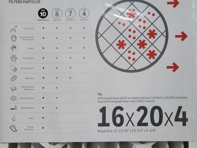 Honeywell Home Air Filter 16 x 20 x 4 Pleated MERV 12 - FPR 10