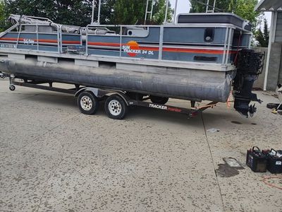 Bass Buggy by Sun Tracker TriToon pontoon boat.