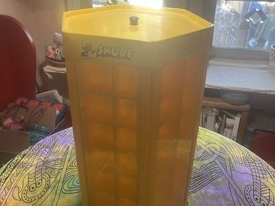 Rare Smurf Rotating Showcase Display Tower - Complete with Plexiglass - Spins