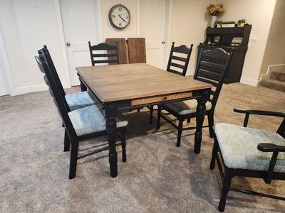 Solid Oak Dining Table Set