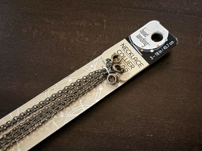 3 Pack Of New Bronze Tone 18 Inch Necklaces