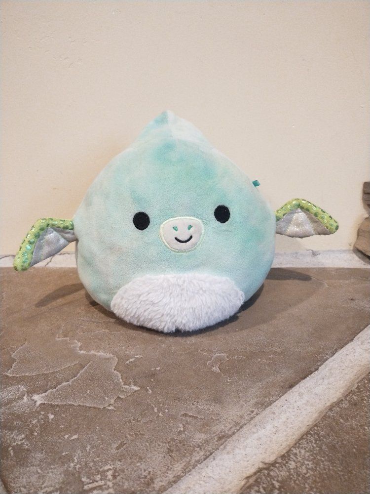 8" Original Squishmallows Plush Toy Blue Green Dragon Stuffed Animal