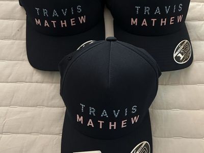 TravisMathew 110 Flexfit Tech Navy Hat Cap - Brand New with Tags. 3 hats