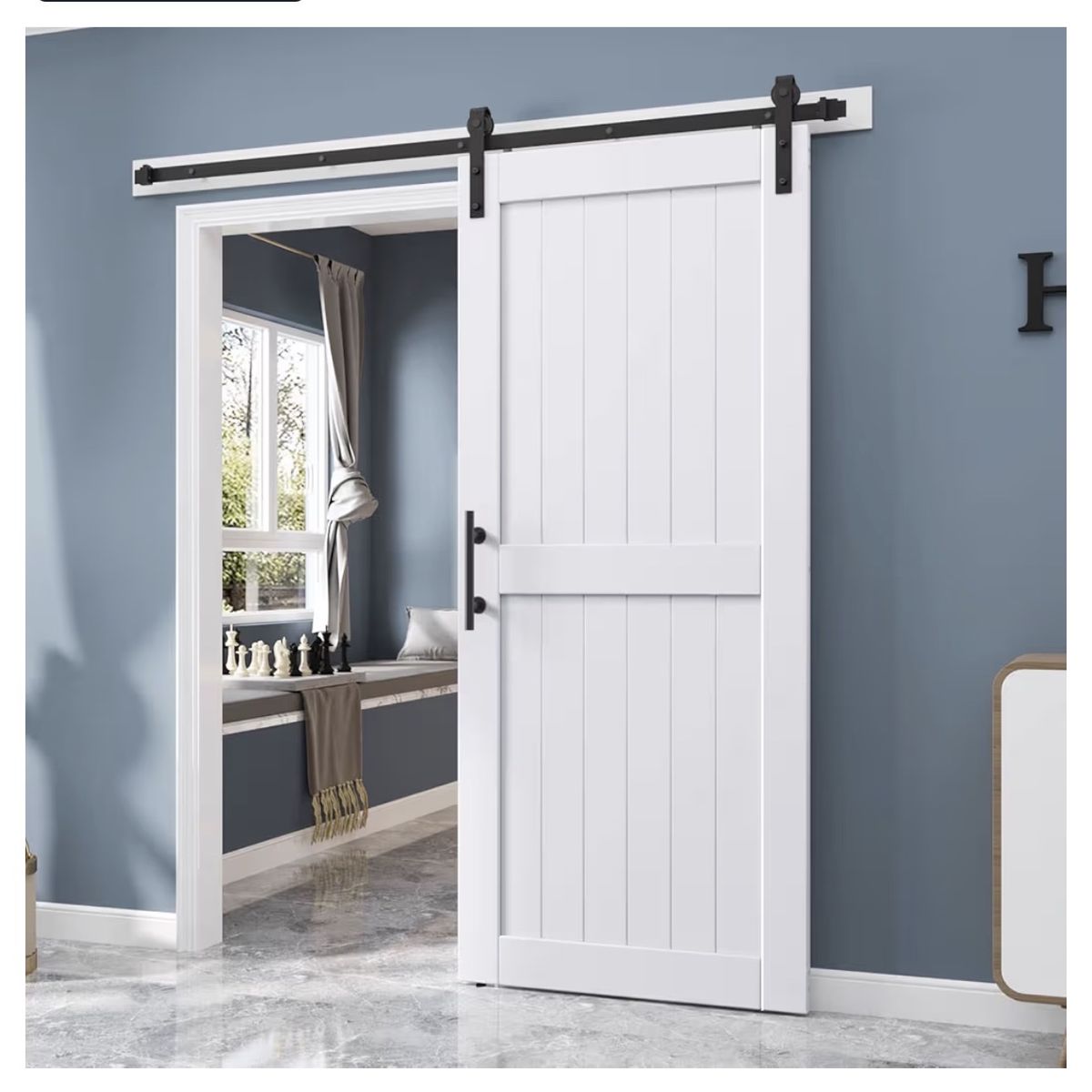 $80-$100 LESS THAN AMAZON!  BRAND NEW IN BOX* EaseLife 36” x 84” Sliding Barn Door Kit for 32-34” Wide Openings (2 available)