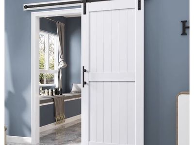 $80-$100 LESS THAN AMAZON! BRAND NEW IN BOX* EaseLife 36” x 84” Sliding Barn Door Kit for 32-34” Wide Openings (2 available)