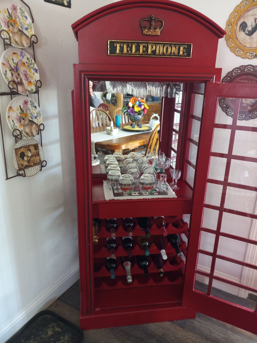 Telephone Booth Wine Rack