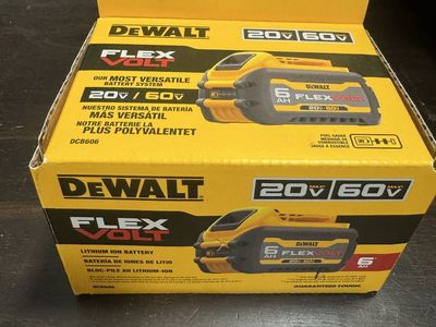 DEWALT FLEXVOLT 20V/60V MAX 6.0Ah Lithium Ion Battery DCB606
