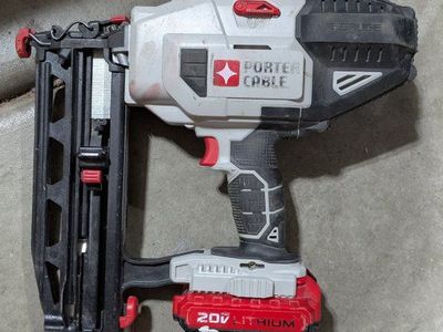 PORTER-CABLE 20V MAX 16GA Cordless straight Finish Nailer Kit with Lithium Battery and charger