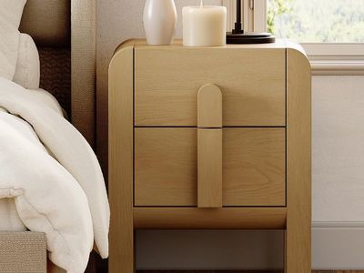 WAMPAT 23.7" Tall Nightstand with Charger