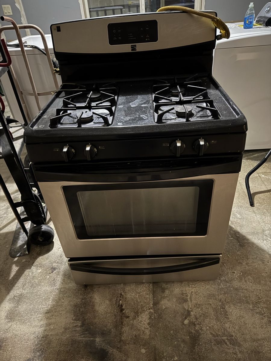 Kenmore Gas Range Oven, Stainless Steel Finish