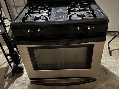 Kenmore Gas Range Oven, Stainless Steel Finish