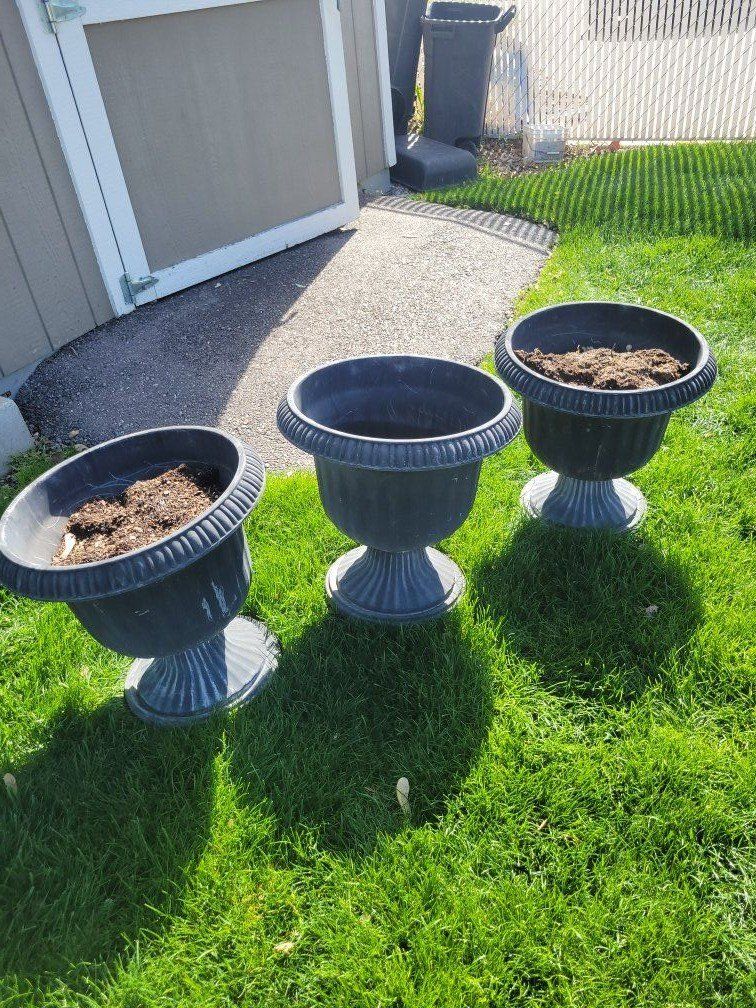 large flower pots, planters