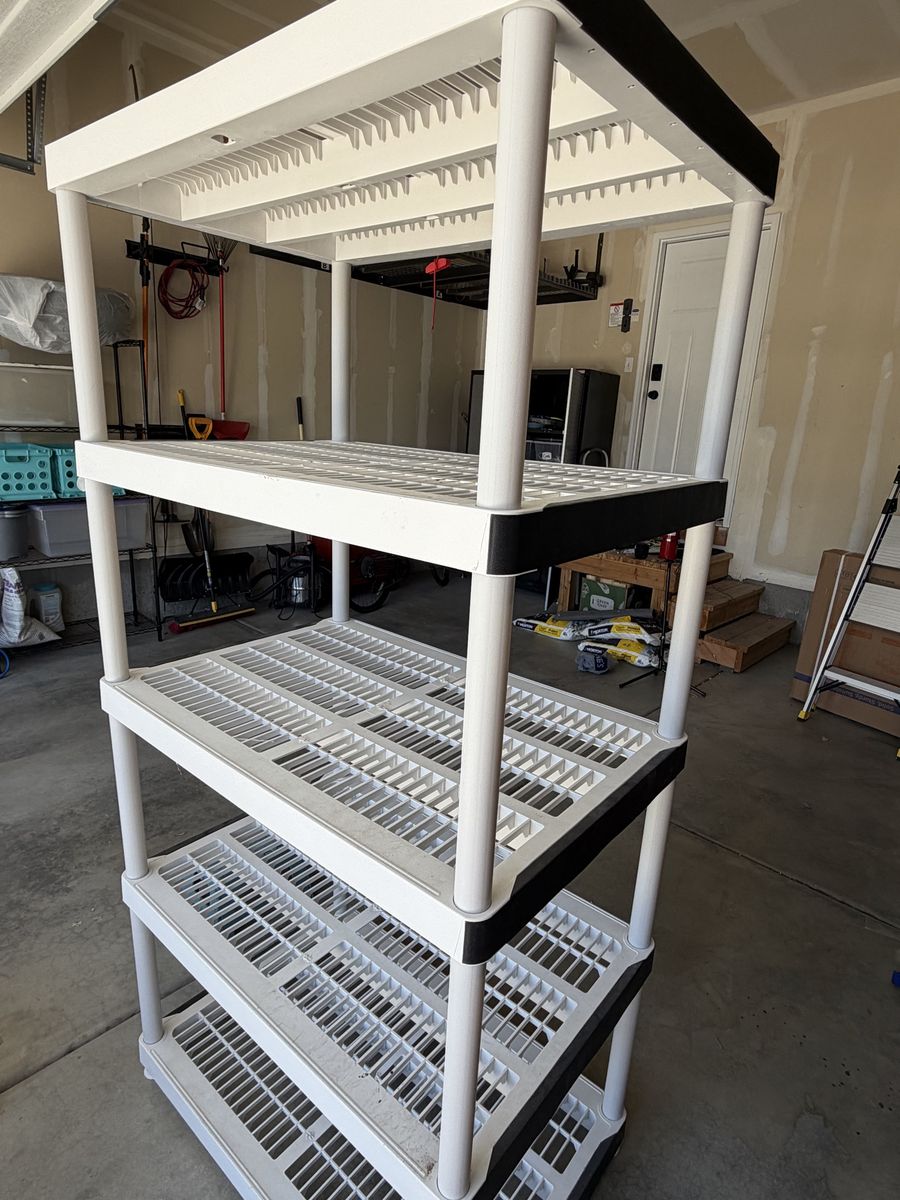 Large plastic shelves
