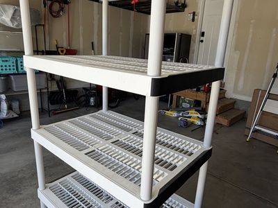 Large plastic shelves