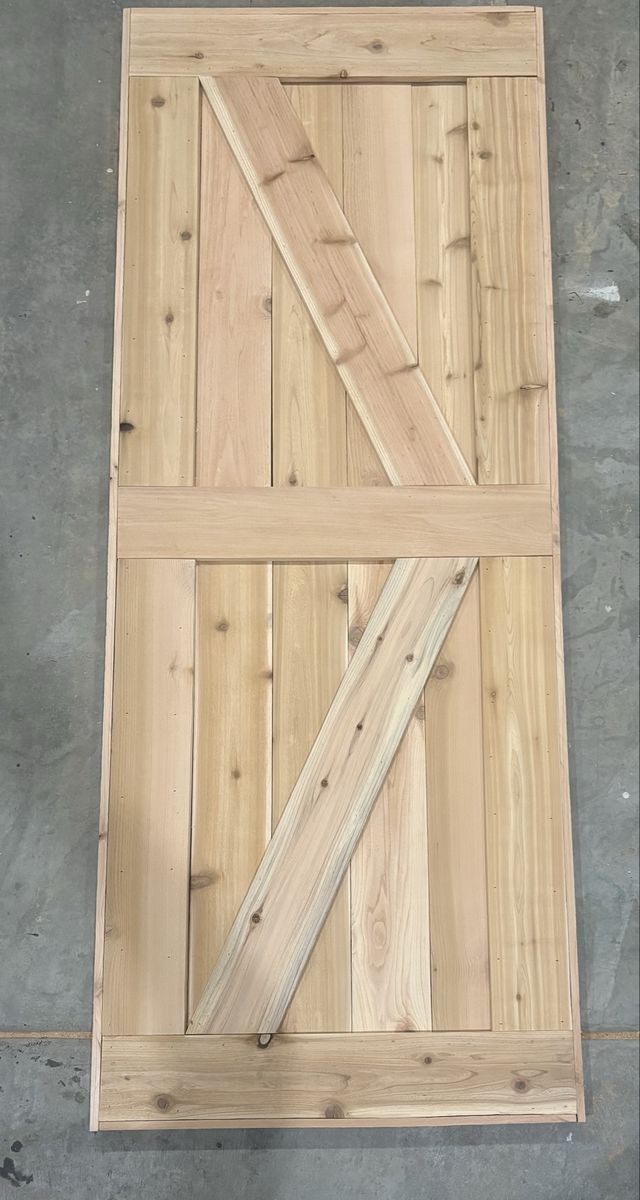 Custom Built Wood Barn Door 32"Wx84"H