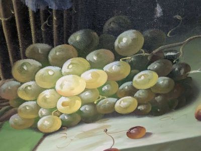 43x55.5 XXL Vintage Original Oil on Canvas